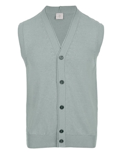 Жилет на пуговицах с V-образным вырезом, серый Eleventy