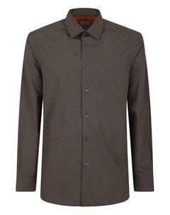 Рубашка с узором и воротником на пуговицах, коричневый Paul smith