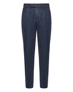 Брюки с деталями в виде складок, синий Eleventy