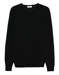 Свитер с V-образным вырезом, черный Ferrante