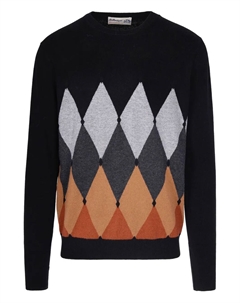 Свитер с узором "аргайл", черный Ballantyne