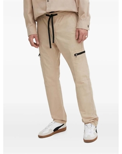 Брюки с кулиской и карманами на молнии, светло-коричневый Hugo