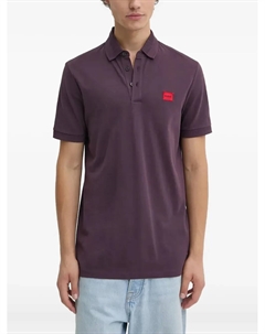 Поло с нашивкой-логотипом, фиолетовый Hugo