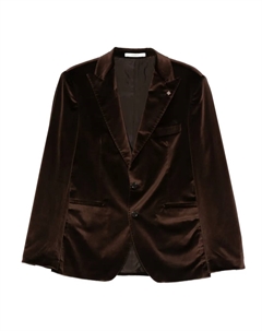 Пиджак с лацканами и карманами, коричневый Tagliatore