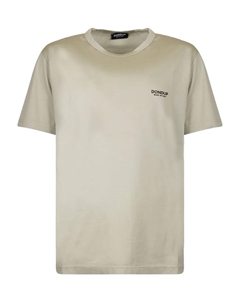 Футболка с вышитым логотипом и круглым вырезом, бежевый Dondup