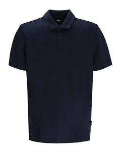 Рубашка поло с короткими рукавами, синий Boss