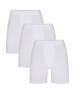 Базовые мужские боксеры-слипы Cotton Boxer Brief 3 Pack трусы мужские 3 шт CHALK/Chalk, 3 Pack Chalk/Chalk Skims