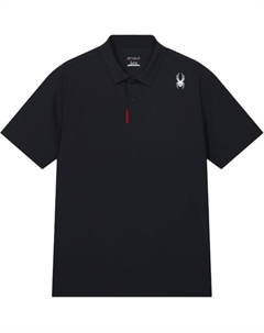 Футболка-поло SS23 тренировочная мужская Tech Gray, черный Spyder