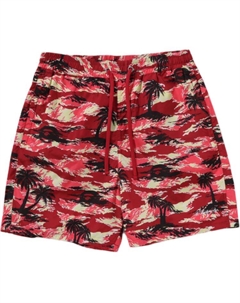 Шорты пляжные Bape Palm Tree Camo Relaxed Fit, красный A bathing ape®