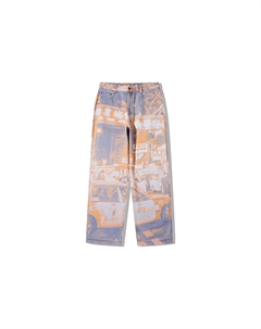 Повседневные брюки Steven Harrington для мужчин с принтом City Nightscapes, City Night View All Over Print Li-ning