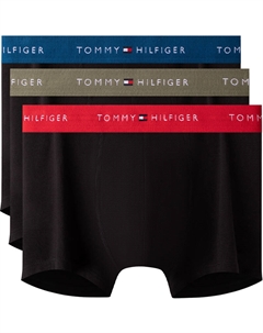 Боксеры с логотипом на поясе, красный/оливковый/темно-синий Tommy hilfiger