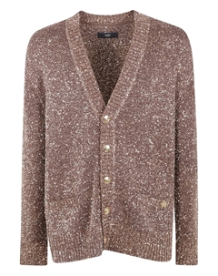 Кардиган с пайетками, коричневый Amiri