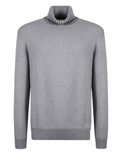 Свитер с воротником-стойкой, серый Fay