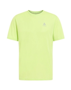 Футболка с круглым вырезом, с/у, essentia, зеленый Odlo