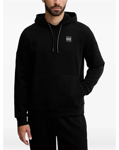 Спортивный костюм с нашивкой-логотипом и капюшоном, черный Ea7 emporio armani