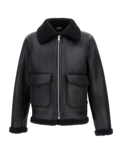 Куртка с клапанными карманами из овчины, черный A.p.c.