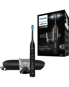 Электрическая зубная щетка Sonicare Diamondclean 9000 с дорожным футляром USB и зарядным стаканом Hx9911/09 Philips