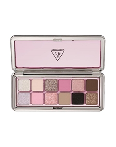 Тени для век 12 цветов и жидкая помада набор для макияжа легко растушевываются не размазываются комплектация 9,5г+4г 3ce