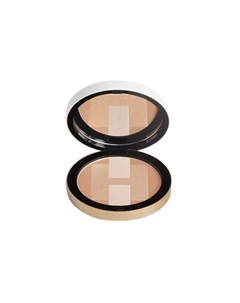 Трехцветная хайлайтер-пудра для контуринга лица подчеркивает сияние фиксирует легко растушевывается выравнивает тон кожи HERMES Hermès