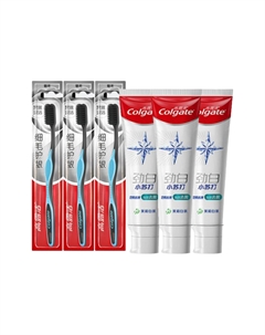 Набор для ухода за полостью рта с зубной пастой с пищевой содой и зубной щеткой с мягкой щетиной для очистки и свежести дыхания Colgate