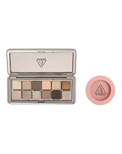 Тени для век монохромные румяна набор для макияжа 12 цветов легко растушевываются натуральный тон 9,5г+5,5г 3ce