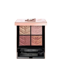 Палетка теней для век Pink Gold Stone Limited Rose Gold Marble Premium, 4 цвета, легко растушевывается Saint laurent