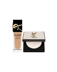 Матовый жидкий тональный крем рассыпчатая пудра набор для макияжа натуральный стойкий Saint laurent