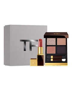 Черная помада TF с четырьмя тенями для век, набор для макияжа, легко растушевывается, стойкая, 3,5 г+10 г Tom ford
