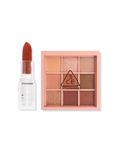 Прозрачная коллекция наборов для макияжа легко растушевывающаяся бархатная матовая помада+палитра теней 3ce