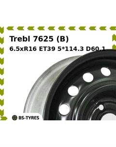 Колесный диск Trebl 7625 (B) 6.5xR16 ET39 5*114.3 D60.1
