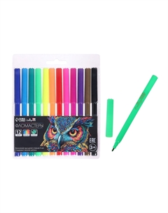 Фломастеры 12 цветов top, в блистере Calligrata