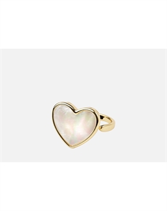Кольцо Сердце с перламутром ONESIZE мл 19.stone