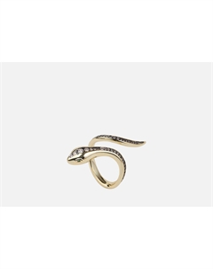Кольцо Змея с фианитами ONESIZE мл 19.stone