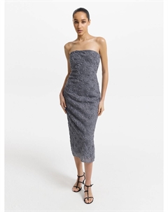 Платье-бандо с объемными цветами Love republic