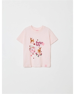 Футболка оверсайз для девочек с принтом x Смешарики Sela