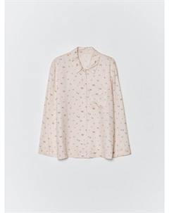 Домашняя рубашка из струящейся вискозы с принтом Sela