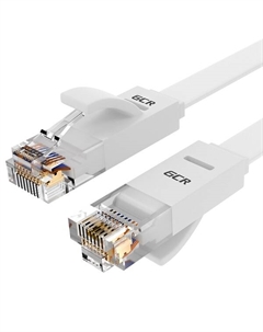 Кабель патч-корд U/UTP 6 кат. 1,5м -51788 плоский прямой, медь, белый, 30 AWG, ethernet high speed 10 Гбит/с, RJ45, T568B Gcr