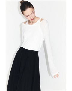 Лонгслив трикотажный с подкладкой-майкой Befree