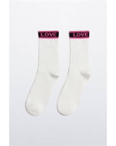 Носки высокие с принтом-надписью Befree