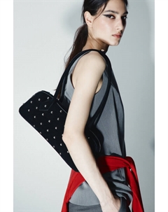 Сумка-багет с кожаной фактурой Befree