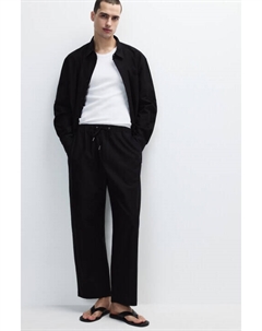 Брюки льняные с поясом на завязках Befree