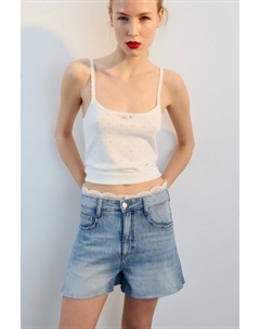 Шорты джинсовые с кружевом на поясе Befree