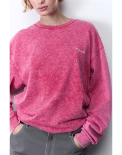 Лонгслив oversize с вареным эффектом и вышивкой Befree