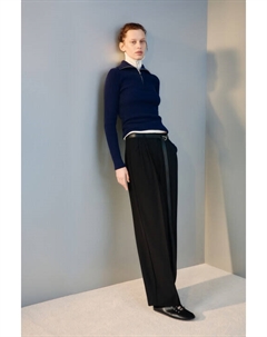 Брюки широкие костюмные со складками Befree