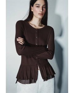 Лонгслив с сетчатой баской Befree