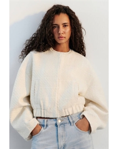 Жакет-бомбер oversize твидовый укороченный Befree