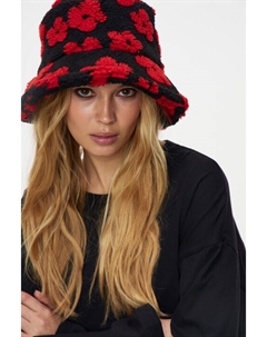 Панама из короткого искусственного меха с цветами Befree