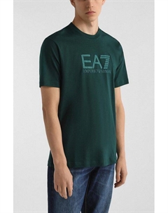 Футболка хлопковая с логотипом Ea7