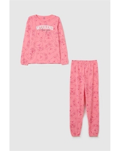 Пижама хлопковая с принтом Ovs