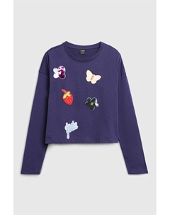 Лонгслив хлопковый с принтом Desigual